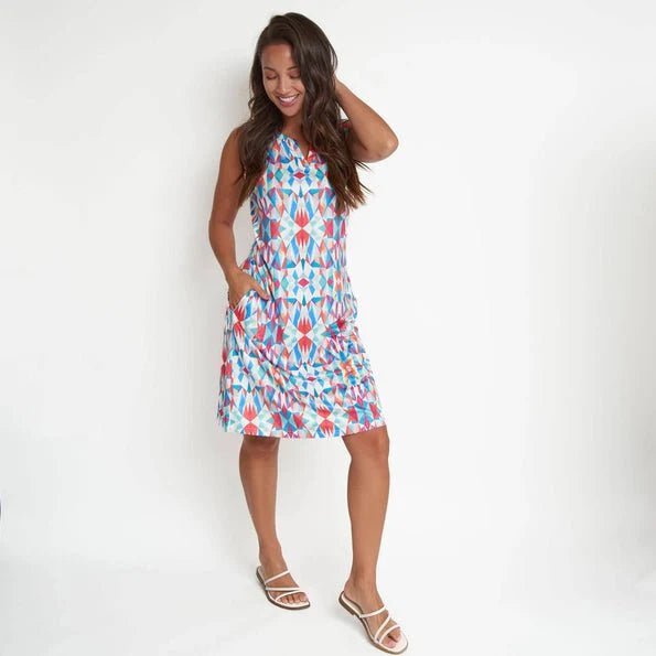 Zoey Quick Dry Sleeveless Shift Dress with Pockets La Vie Bien Zoey Quick Dry Sleeveless Shift Dress with Pockets