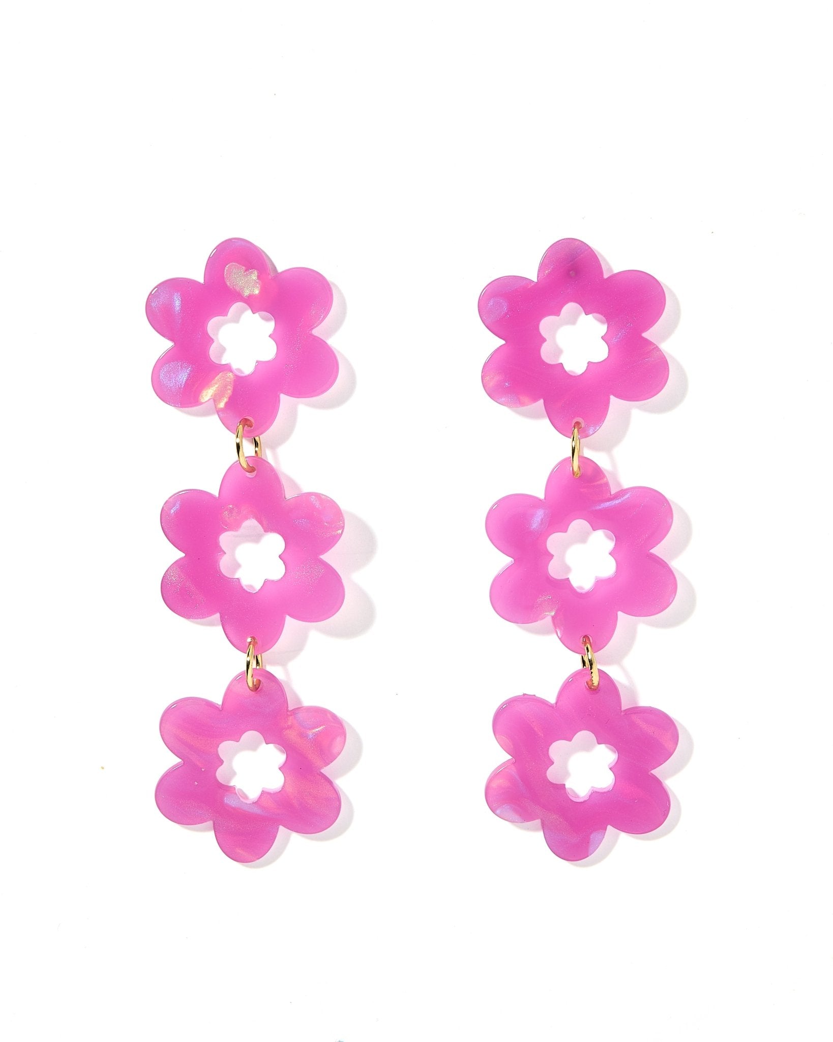 Zoey Statement Earrings - Orchid Purple
