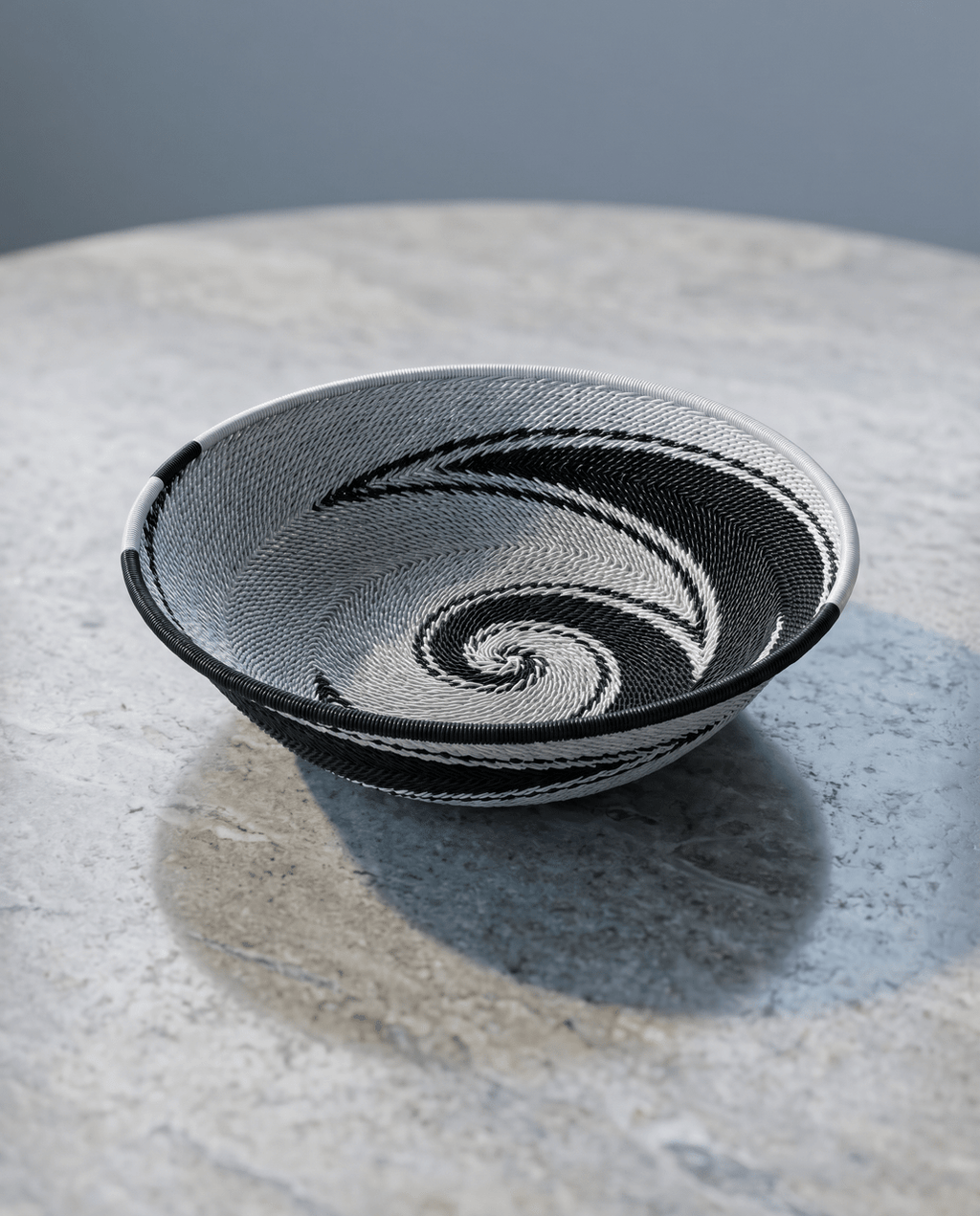 Zulu Wire Basket Bowl - Black + White, Medium La Vie Bien Zulu Wire Basket Bowl - Black + White, Medium
