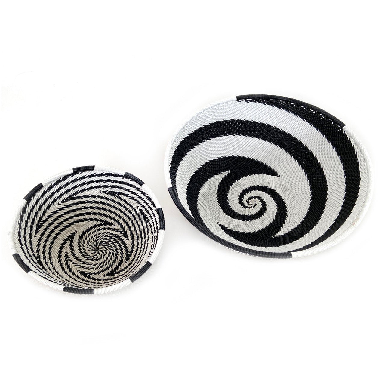 Zulu Wire Basket Bowl - Black + White, Small La Vie Bien Zulu Wire Basket Bowl - Black + White, Small
