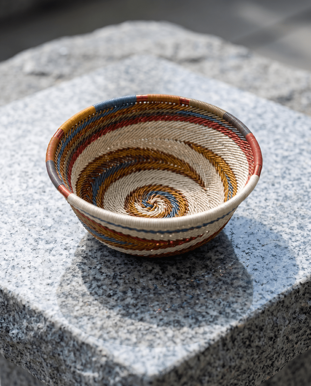 Zulu Wire Basket Bowl - Copper + Sand, Small La Vie Bien Zulu Wire Basket Bowl - Copper + Sand, Small