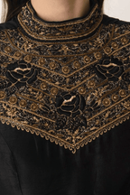 Zuri Black Gown with Hand Embroidery by Raas